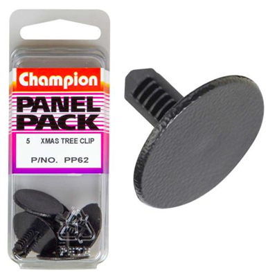 Champion Xmas Tree Clip Black 20.8mm HD x 13.5mm -5pk****