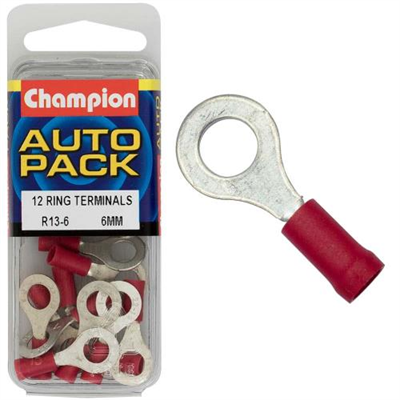 Champion Red Ring Terminal-6mm