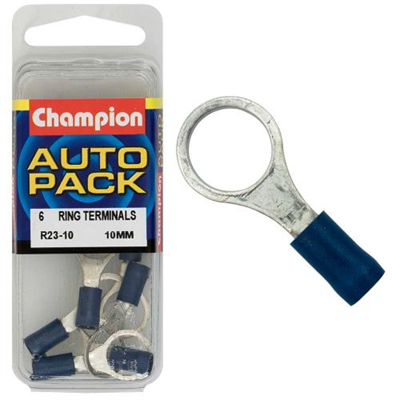 Champion 10mm Blue Ring Terminal