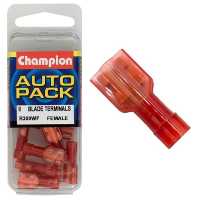 Champion Red Fully Insulated Blade Terminal M/F