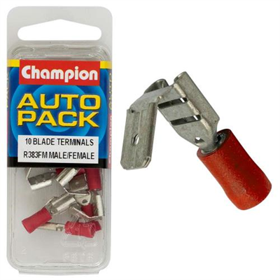 Champion Red 2-Way Blade Terminal-Male/Female