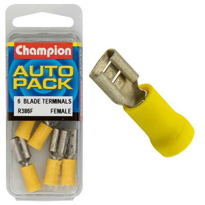 Champion Yellow Blade Terminal-Female 10mm