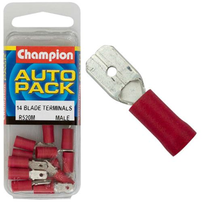 Champion Red Blade Terminal-Male 4.8mm
