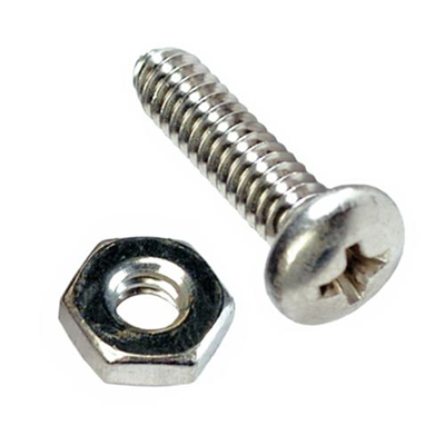 Champion 1/8in x 3/4in Round HD Screw/Nut - 100pk