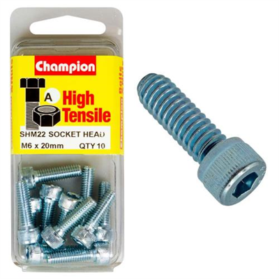 Champion Socket HD Set Screw M6 x 20 (A) - GR12.9