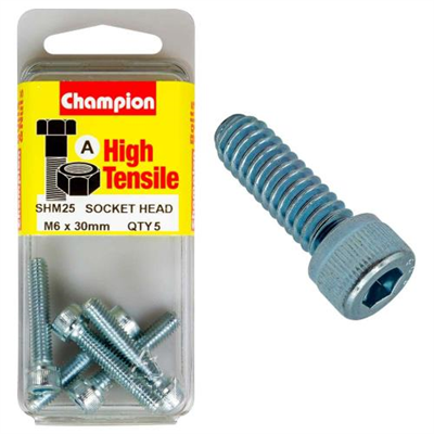 Champion Socket HD Set Screw M6 x 30 (A) - GR12.9