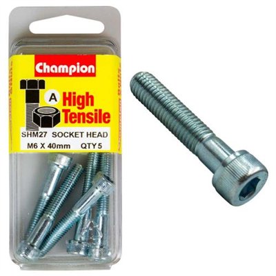 Champion Socket HD Set Screw M6 x 40 (A) - GR12.9