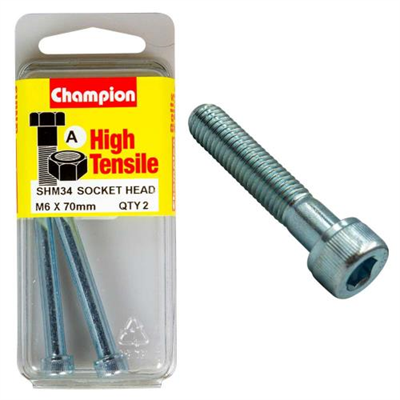 Champion Socket HD Set Screw M6 x 70 (A) - GR12.9