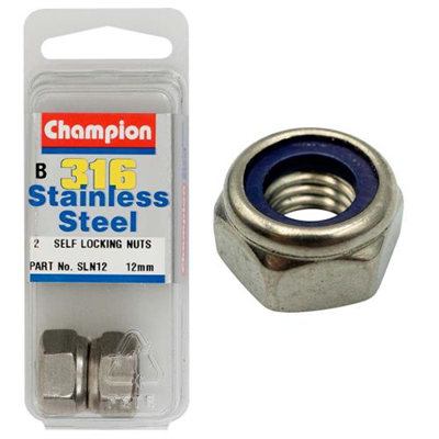 Champion 316/A4 M12 Self Locking Nut (C)