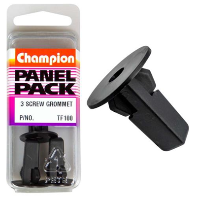 Champion Screw Grommet Black 22mm(L)8x8mm(Hole)20mm(HD) 3pk