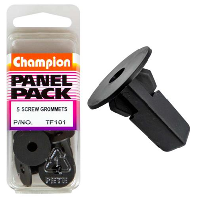 Champion Screw Grommet Black 17mm(L)8x8mm(Hole)20mm(HD) 5pk