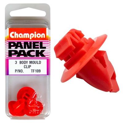 Champion Body Mould Clip Red 13mm(L) 17mm(HD) 3pk