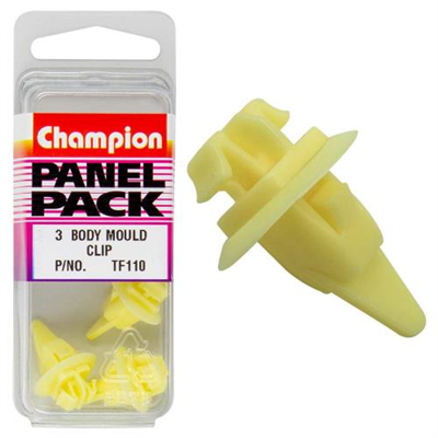 Champion Body Mould Clip Yellow 17mm(L) 17mm(HD) 3pk