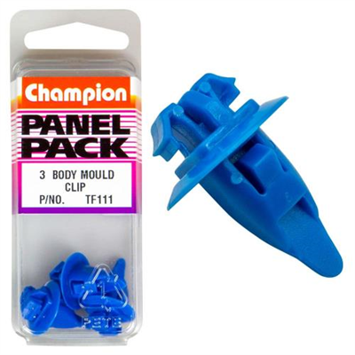 Champion Body Mould Clip Blue 17mm(L) 17mm(HD) 3pk