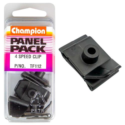 Champion Speed Clip Black 4.8mm(Screw Size) 4pk