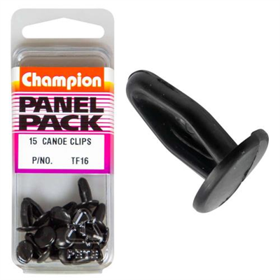 Champion Canoe Clip Black 9.5mm HD x 11.1mm -15pk****