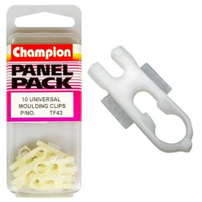 Champion Universal Moulding Clip White -10pk**