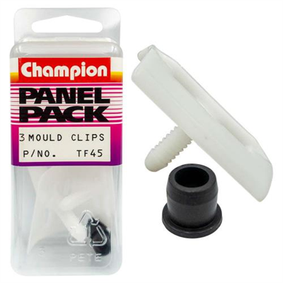 Champion Holden Kingswood Moulding Clip White -3pk**