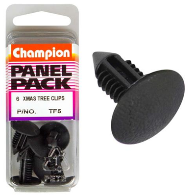 Champion Xmas Tree Clip Black 17mm HD x 17.5mm -6pk