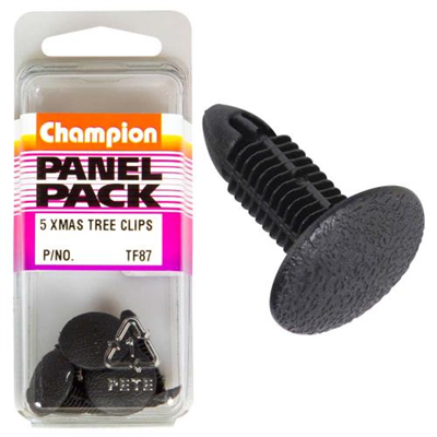 Champion Xmas Tree Clip Black 18mm HD x 26mm -5pk