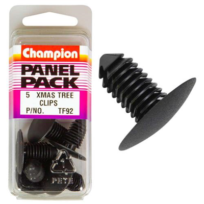 Champion Xmas Tree Clips Black 21mm(L)10mm(Hole)25mm(HD) 5pk