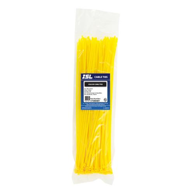 ISL 380 x 4.8mm Nylon Cable Tie - Yellow - 100pk