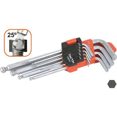 Tactix Hex Key Long 9Pc SAE