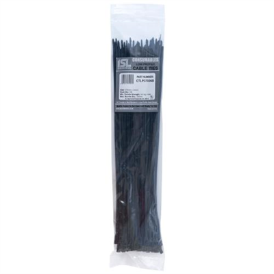 ISL 370x3.6mm Low Profile Cable Tie - UV Blk - 100pk