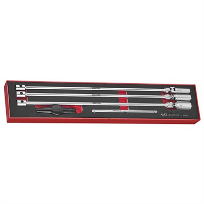 Teng 5pc 3/8in T-Bar Spark Plug Socket Set -TEX-Tray