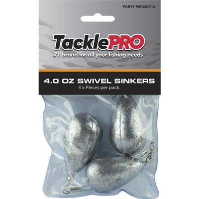 TacklePro Swivel Sinker 4.0oz - 3pc