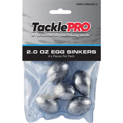 TacklePro Egg Sinker 2.0oz - 6pc