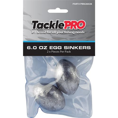 TacklePro Egg Sinker 6.0oz - 2pc