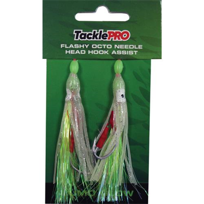 TacklePro Flashy Octopus Assist Hook - Lumo Glow - 2pc