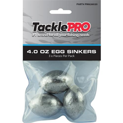 TacklePro Egg Sinker 4.0oz - 3pc