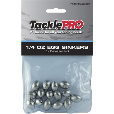 TacklePro Egg Sinker 1/4oz - 15pc