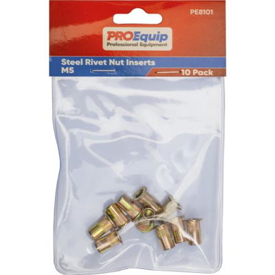 ProEquip M5 Steel Rivet Nut Inserts - 10pk