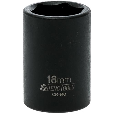 Teng 1/2in Dr. Impact Socket 18mm ANSI