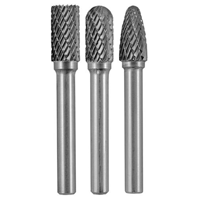 Holemaker 3pc Carbide Burr Set-3/8in Headx1/4in DC