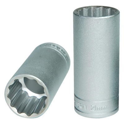 Teng 3/8in Dr. Deep Socket 21mm 12pt
