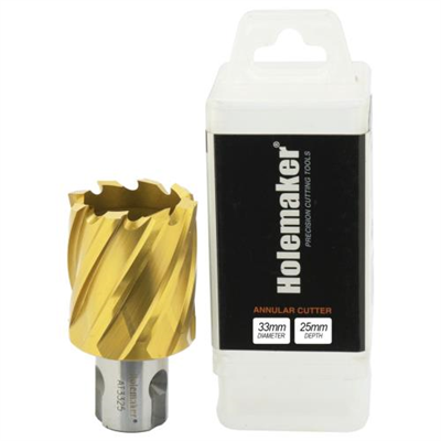 Holemaker Uni Shank Tinite (Tin) Cutter 33mmx25mm