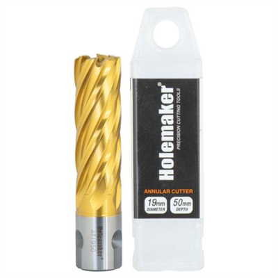 Holemaker Uni Shank Tinite (Tin) Cutter 19mmx50mm