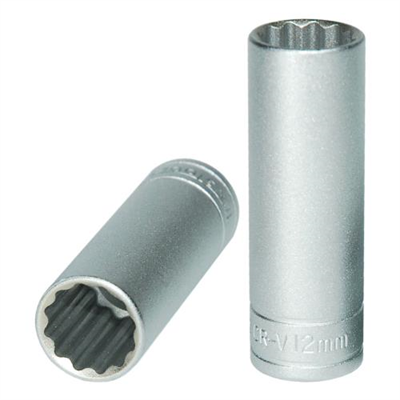 Teng 1/4in Dr. Deep Socket 12mm 12pt