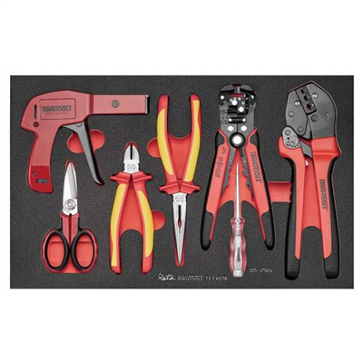 Teng 7pc Electrician Tool Set FOAM3