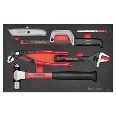 Teng 6pc General Tool Set BP Hammer FOAM3