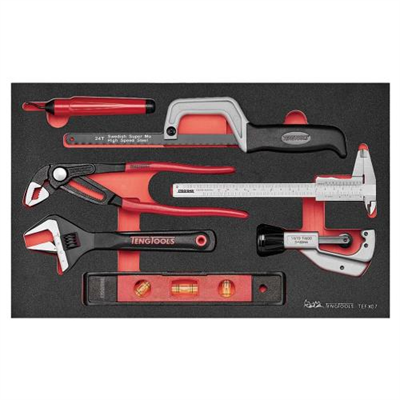 Teng 7pc Plumbing Tool Set FOAM3
