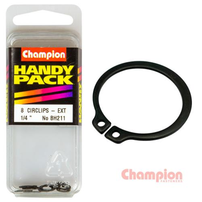 Champion Circlips-External Shaft-1/4in (STW6)