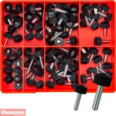 Champion 90pc Metric Round Knurled Thumb Screws - Z/P Assort