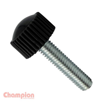 Champion Thumb Screws-Round Knurled - M4 x 10mm - Z/P