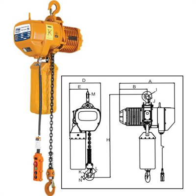 ITM Electric Hoist-415V-1 Ton-3 Meter Lift