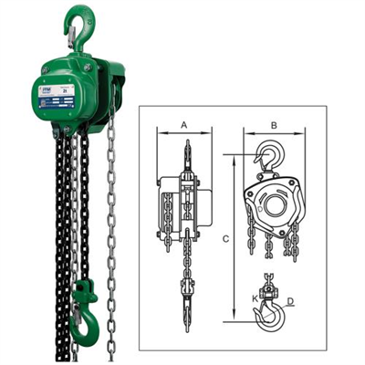 ITM Chain Block-Heavy Duty-2 Ton-3 Meter Lift